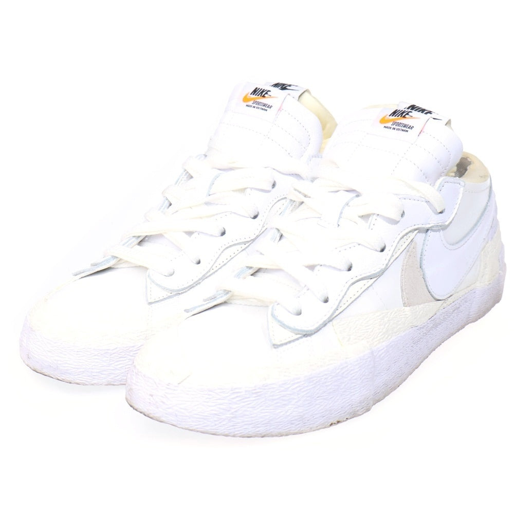 NIKE(ナイキ) ×BLAZER LOW WHITE PATENT LEATHER DM6443-100 サカイ ブレイザー パテント レザーローカットスニーカー ホワイト US10/28cm