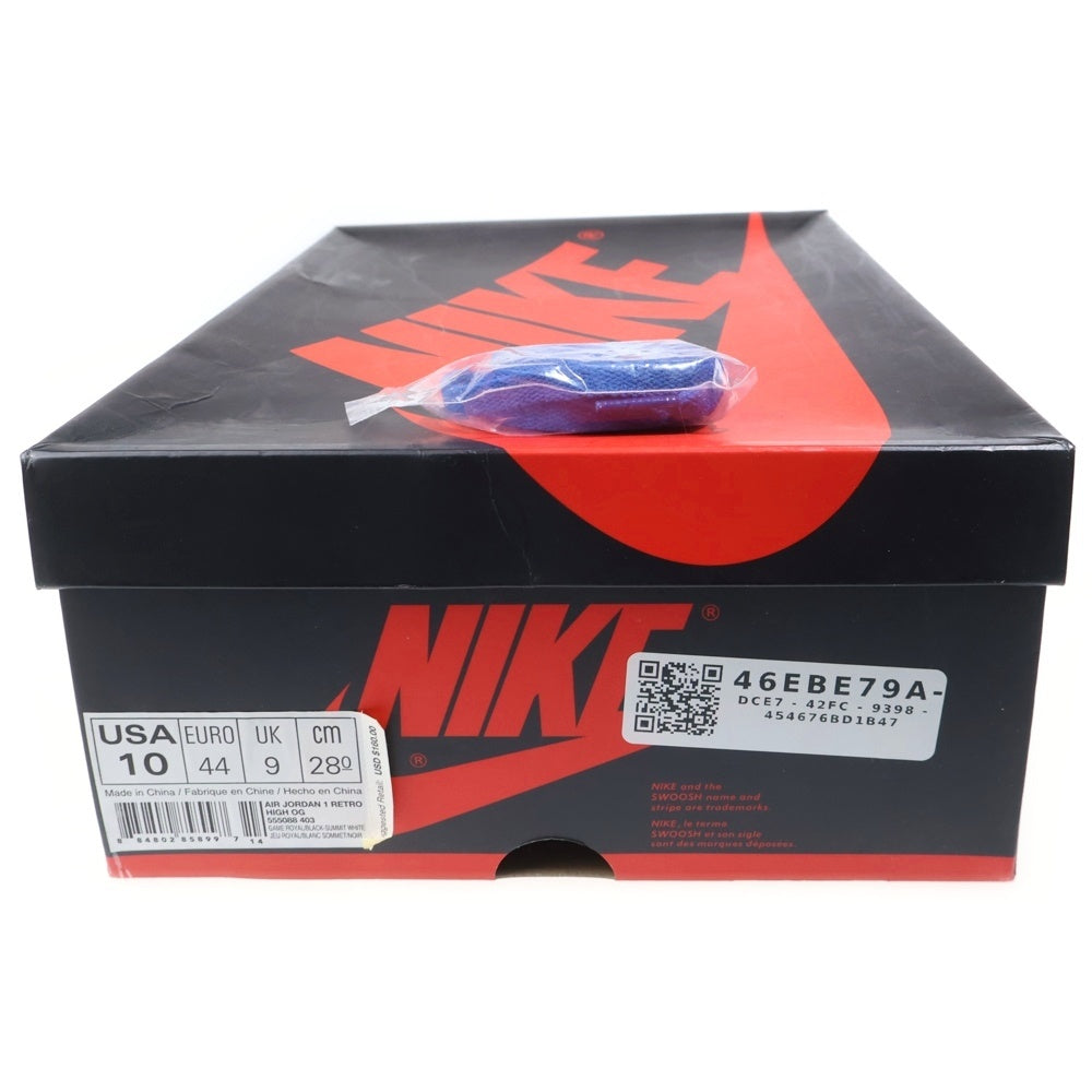 NIKE(ナイキ) AIR JORDAN 1 HIGH OG GAME ROYAL エアジョーダン 1 ゲームロイヤル ハイカットスニーカー ホワイト/ブルー US10/28cm 555088-403