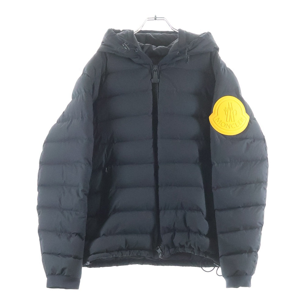 MONCLER(モンクレール) ×OFF-WHITE DINARD ×オフホワイト アームワッペン ジップアップ フーディダウンジャケット ブラック
