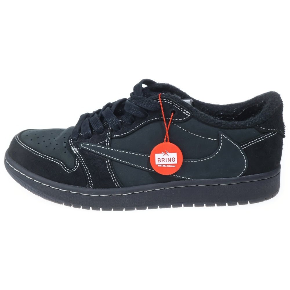 NIKE(ナイキ) ×TRAVIS SCOTT AIR JORDAN 1 LOW OG SP BLACK PHANTOM DM7866-001 エアジョーダン1 ブラックファントム ローカットスニーカー ブラック US10/28cm