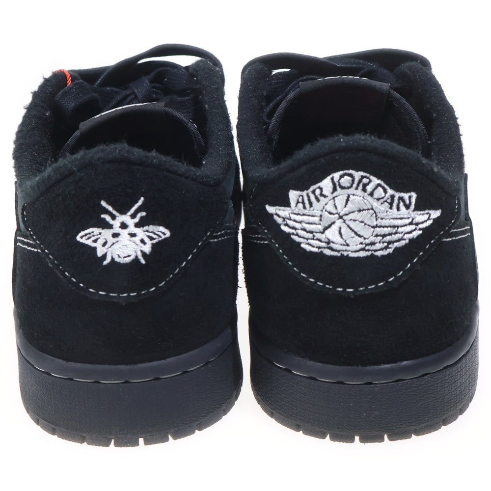 NIKE(ナイキ) ×TRAVIS SCOTT AIR JORDAN 1 LOW OG SP BLACK PHANTOM DM7866-001 エアジョーダン1 ブラックファントム ローカットスニーカー ブラック US10/28cm