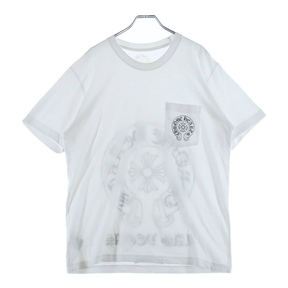 CHROME HEARTS(クロムハーツ) Los Angeles Limited Horseshoe Tee ロサンゼルス限定 ホースシュープリント クルーネック半袖Tシャツ ホワイト