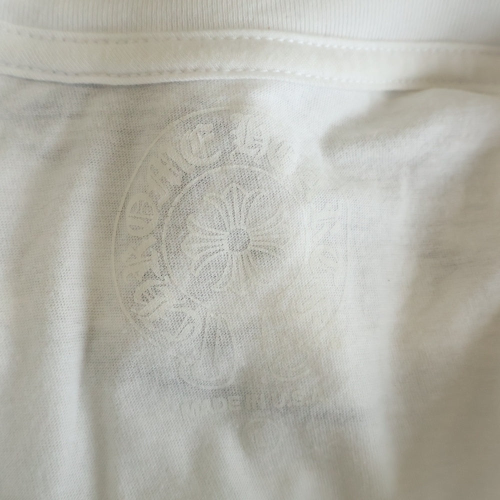 CHROME HEARTS(クロムハーツ) Los Angeles Limited Horseshoe Tee ロサンゼルス限定 ホースシュープリント クルーネック半袖Tシャツ ホワイト