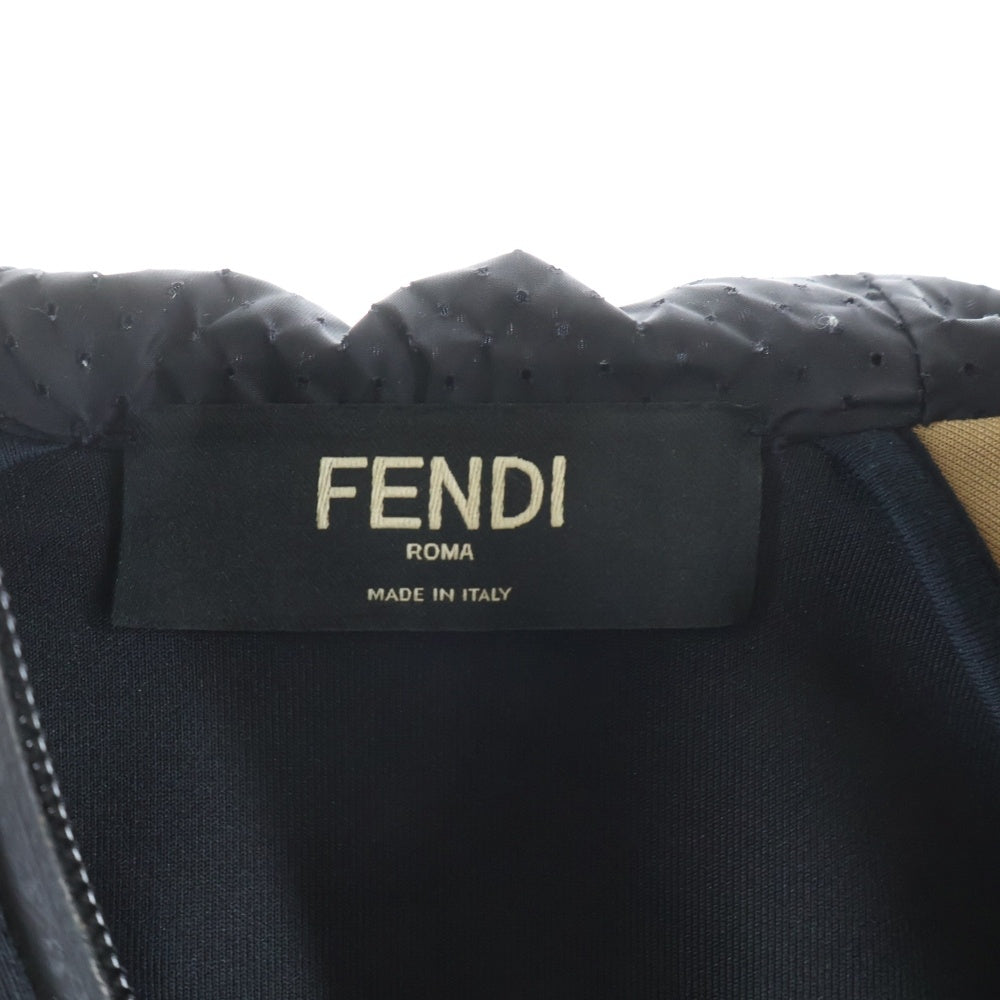 FENDI(フェンディ) フーディ ジップアップ パーカー ブルゾン 12CPC-19-783 ブラック/ベージュ