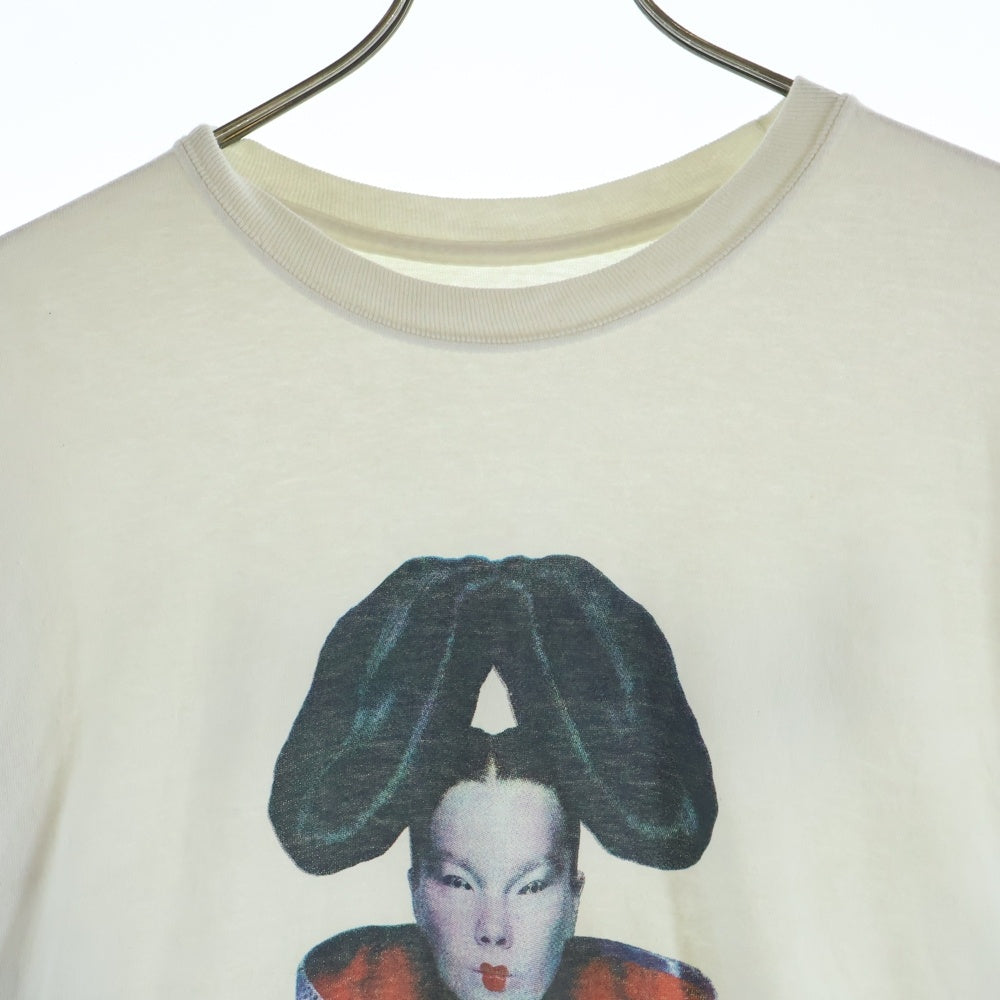 NO BRAND(ノーブランド) BJORK HOMOGENIC ビョーク ホモジェ二ック 両面プリント 長袖Tシャツカットソー ホワイト