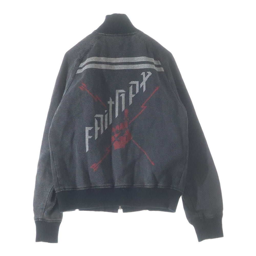 NO BRAND(ノーブランド) (DIESEL STYLE LAB ディーゼルスタイルラボ) プリントロゴ ジップアップ ジャケット ブラック