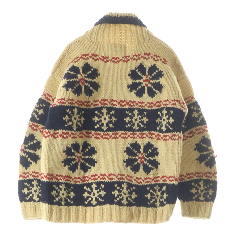 CANADIAN SWEATER(カナディアンセーター) カウチン ジップアップ ニット マルチカラー