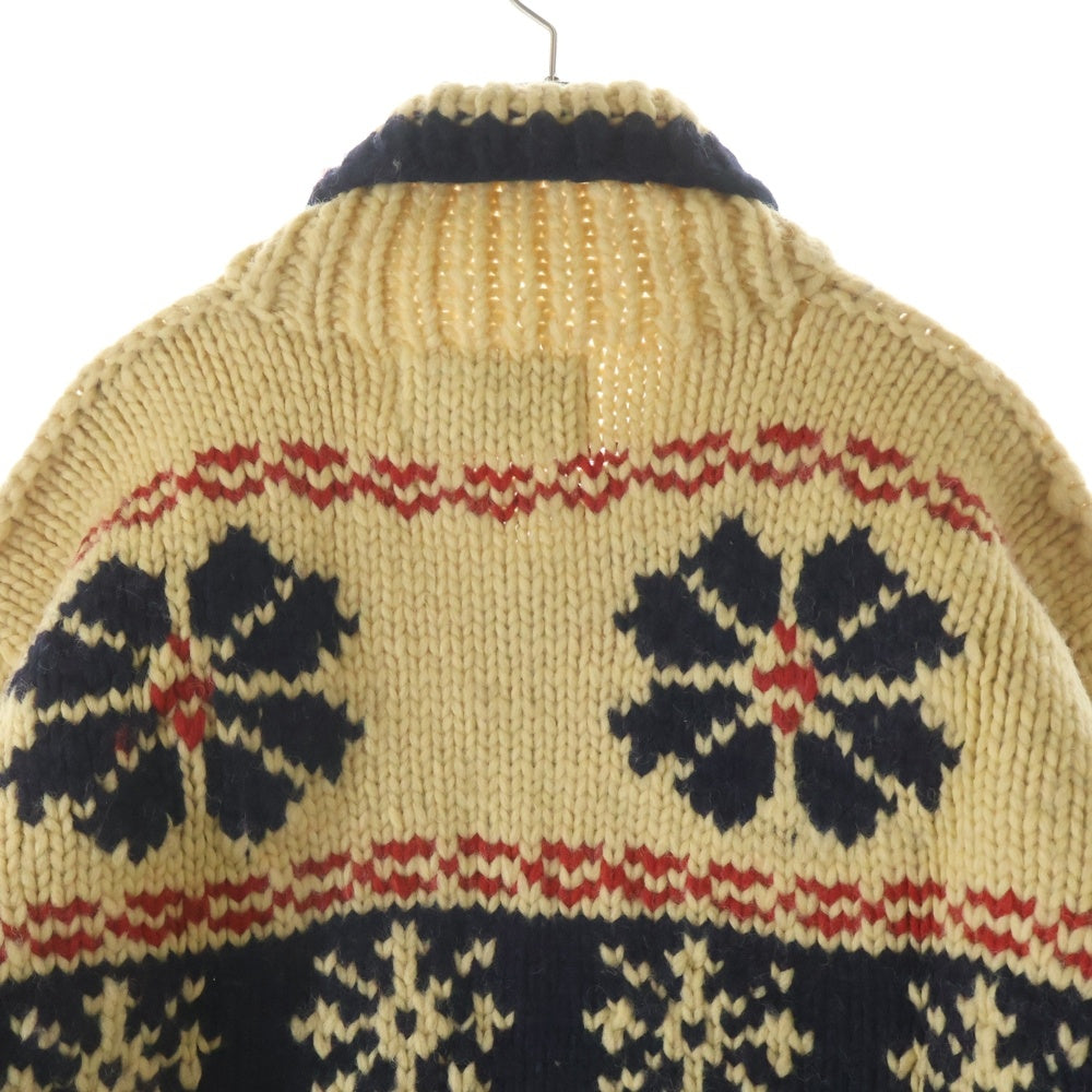 CANADIAN SWEATER(カナディアンセーター) カウチン ジップアップ ニット マルチカラー