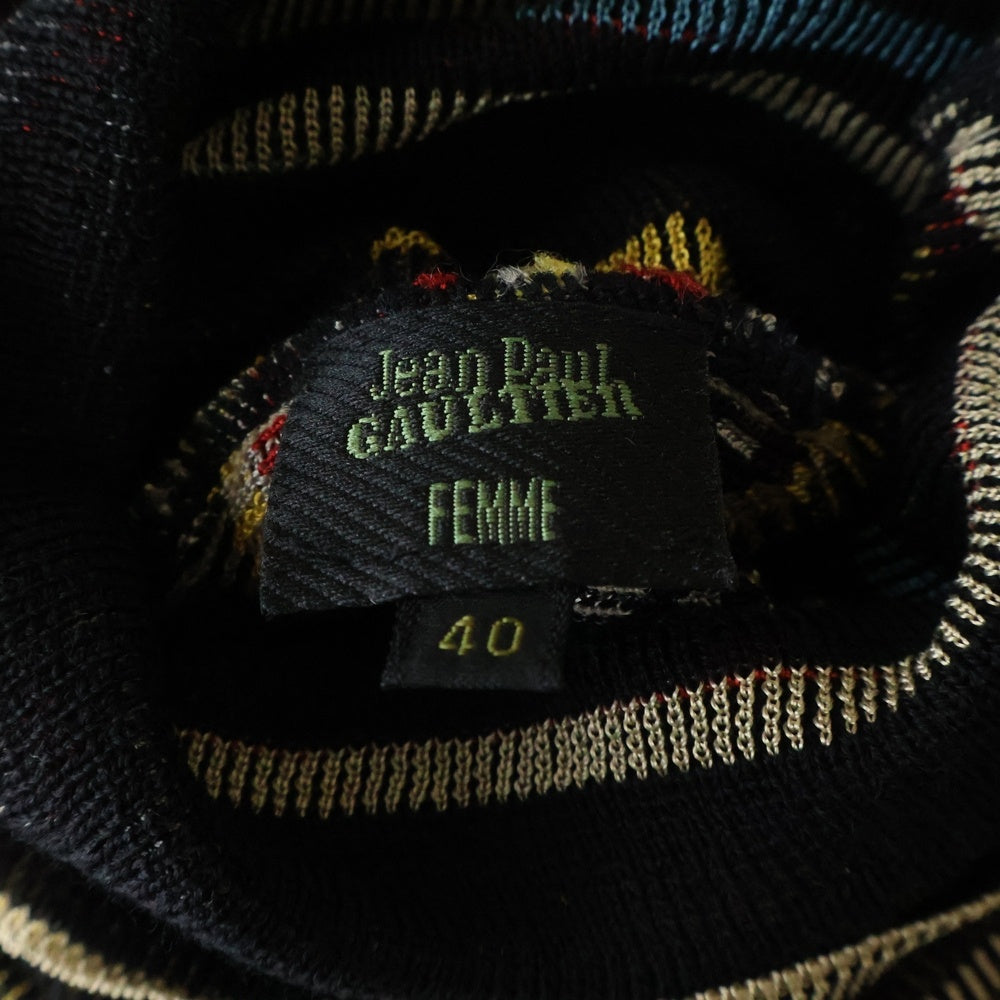 Jean Paul GAULTIER(ジャンポールゴルチエ) 総柄 ニットワンピース マルチカラー レディース