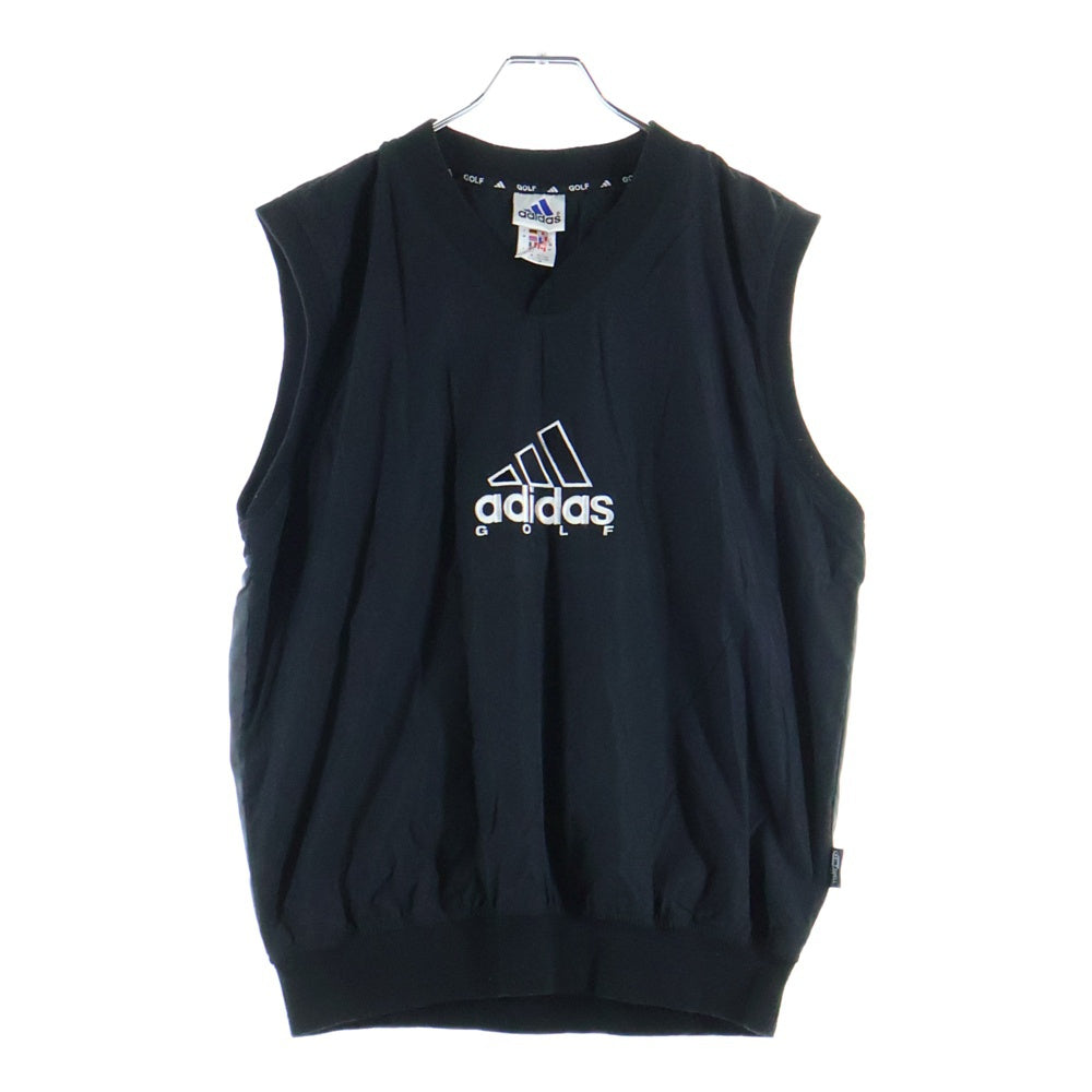 adidas(アディダス) 90s ロゴ刺繍 ナイロンベスト ブラック