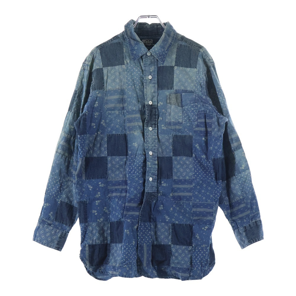 POLO RALPH LAUREN(ポロラルフローレン) パーチワーク 長袖シャツ インディゴ