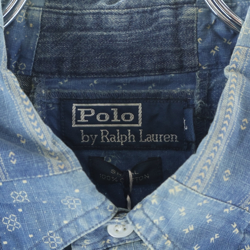 POLO RALPH LAUREN(ポロラルフローレン) パーチワーク 長袖シャツ インディゴ