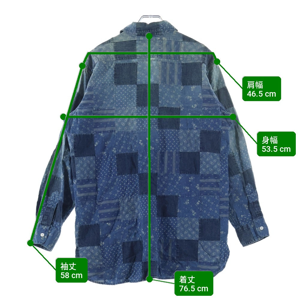 POLO RALPH LAUREN(ポロラルフローレン) パーチワーク 長袖シャツ インディゴ