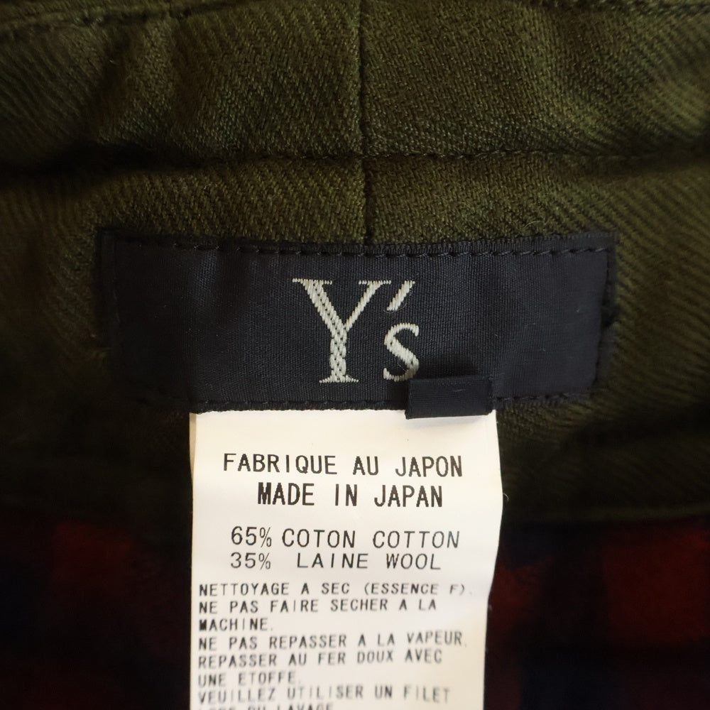 Y's(ワイズ) サイドポケット ベルト付き ワイドパンツ カーキ YL-S35-010