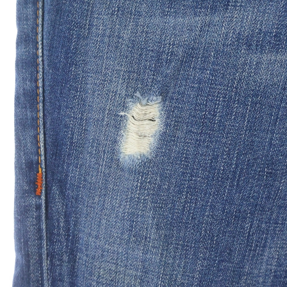 TRUE RELIGION(トゥルーレリジョン) ダメージ入り フレア デニムパンツ インディゴ