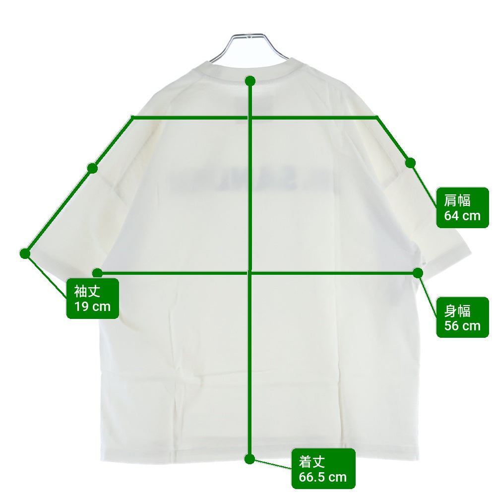 JIL SANDER(ジルサンダー) フロント ロゴプリント クルーネック半袖Tシャツカットソー ホワイト KK JM ZI 0008