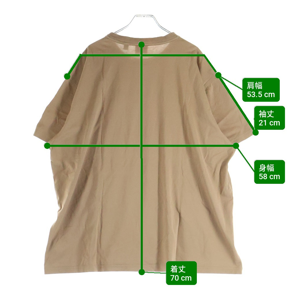 BURBERRY(バーバリー) 22SS ラバーロゴ クルーネック半袖Tシャツカットソー ブラウン 8055310