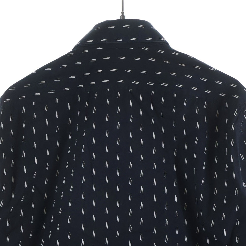 CELINE(セリーヌ) 19SS エディ期 ダブルドット ブロード 長袖シャツ 総柄 20ZZ3186D ブラック