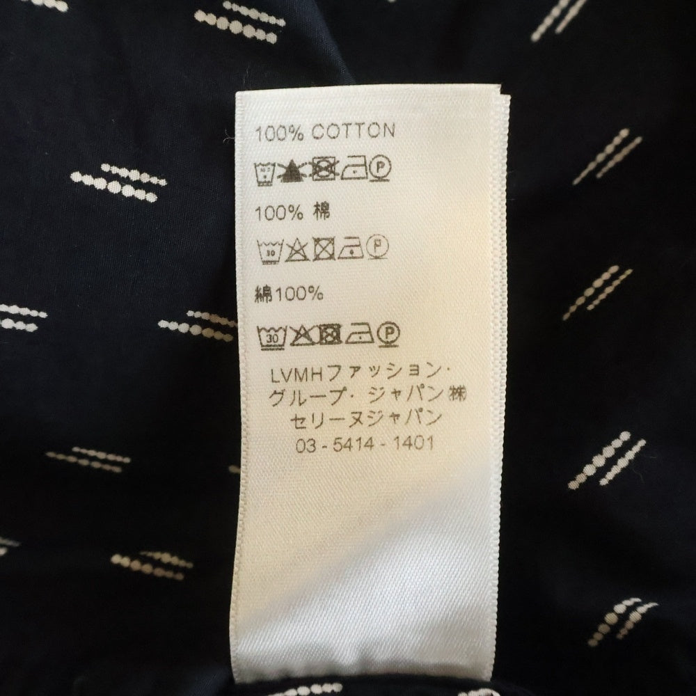 CELINE(セリーヌ) 19SS エディ期 ダブルドット ブロード 長袖シャツ 総柄 20ZZ3186D ブラック