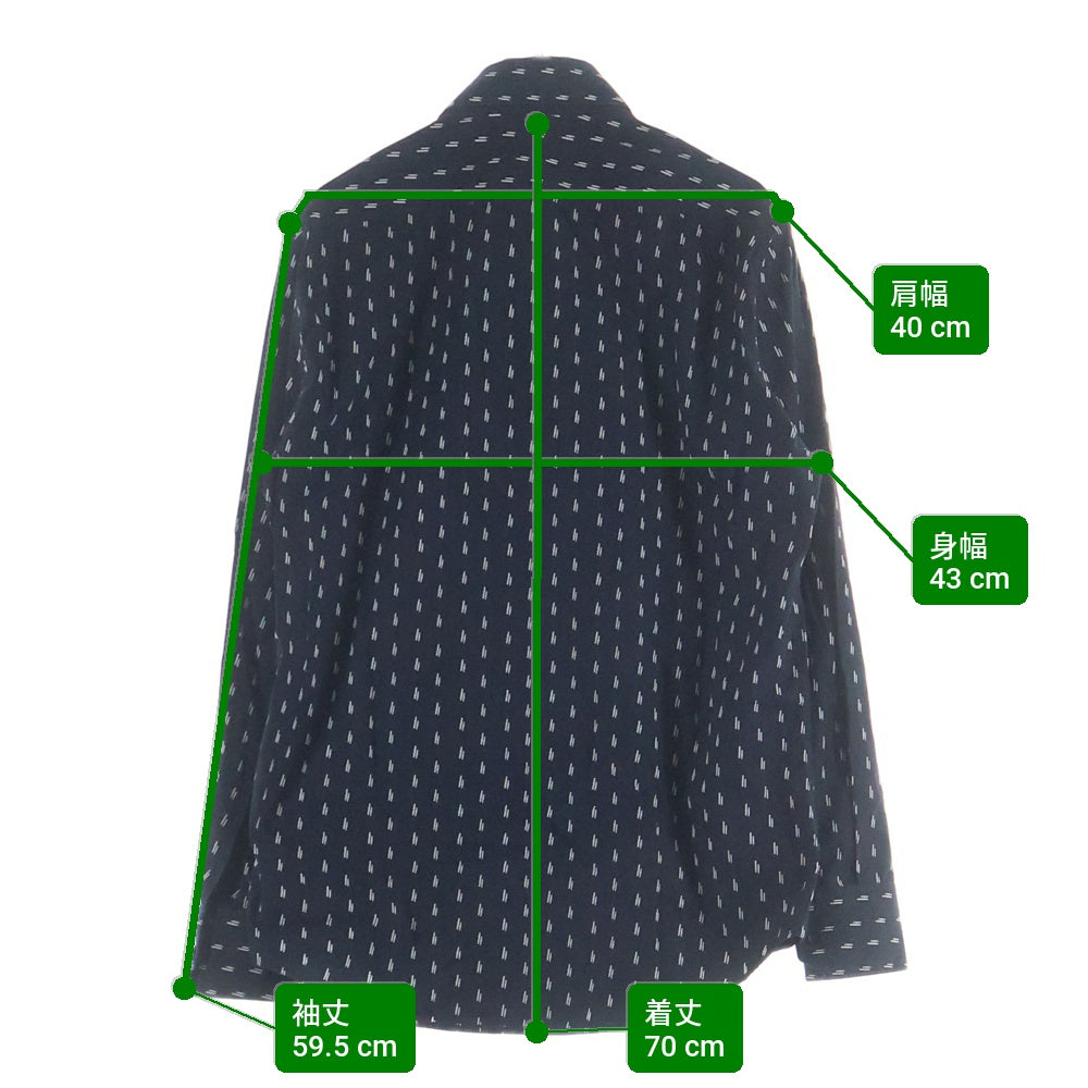 CELINE(セリーヌ) 19SS エディ期 ダブルドット ブロード 長袖シャツ 総柄 20ZZ3186D ブラック