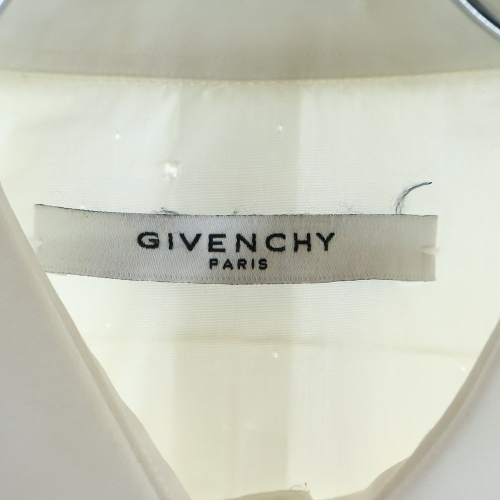 GIVENCHY(ジバンシィ) 16SS ブランドロゴ ダメージ加工 ブロード 長袖シャツ 16S-6038-697 ホワイト