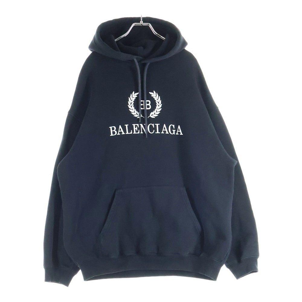 BALENCIAGA(バレンシアガ) 19AW BBロゴ Crest Hoodie プルオーバーパーカー 556143 ブラック
