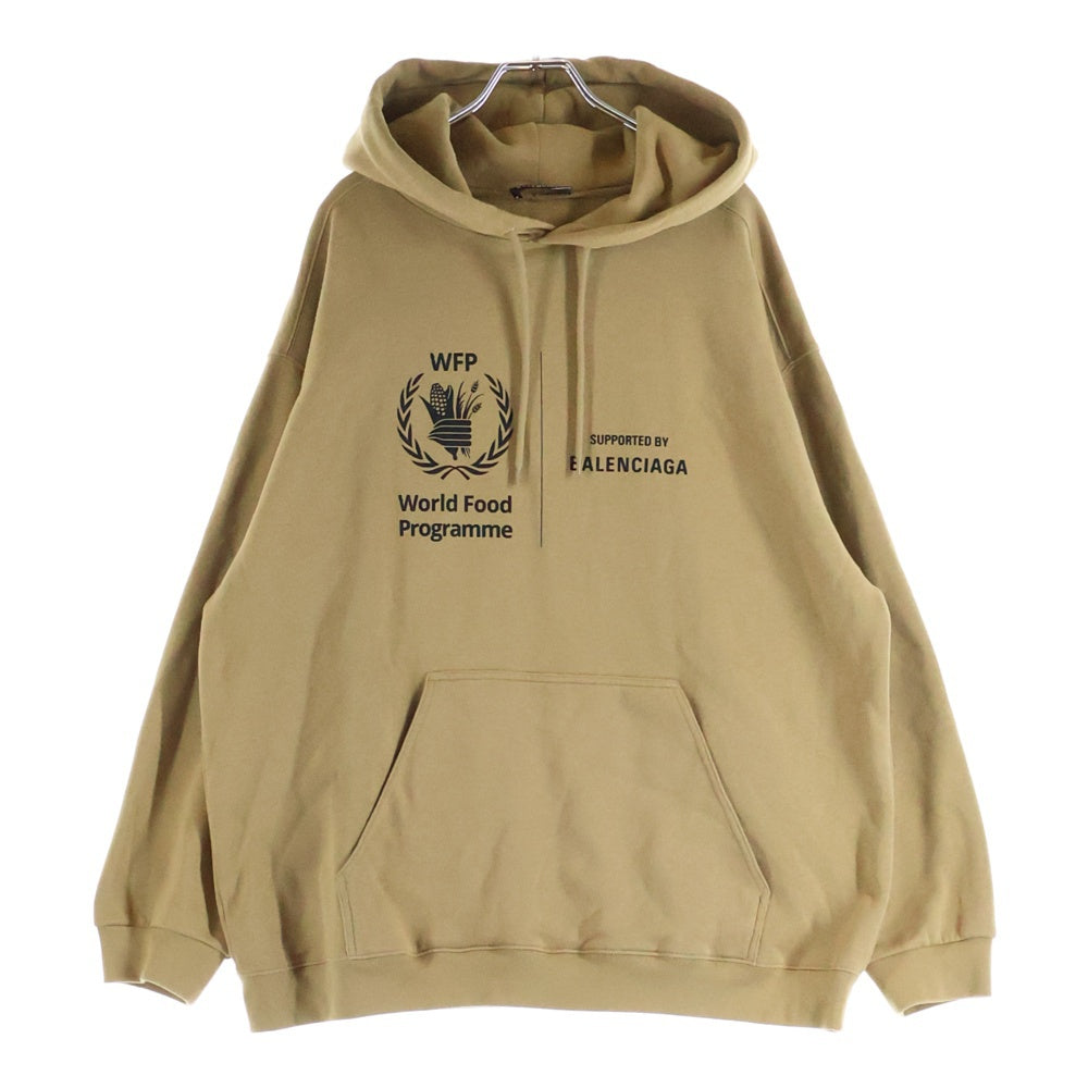 BALENCIAGA(バレンシアガ) 21SS WFP World Food Programme ロゴ プルオーバーパーカー 600583 ベージュ