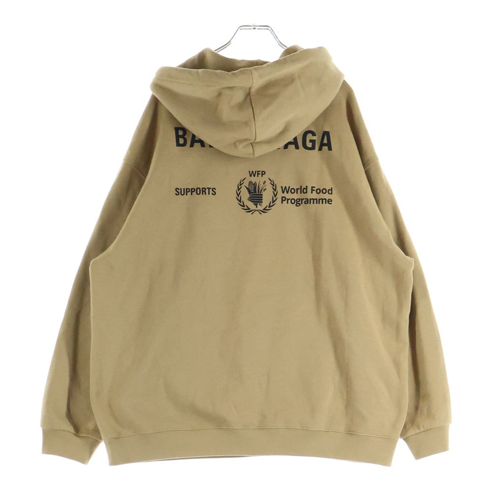 BALENCIAGA(バレンシアガ) 21SS WFP World Food Programme ロゴ プルオーバーパーカー 600583 ベージュ