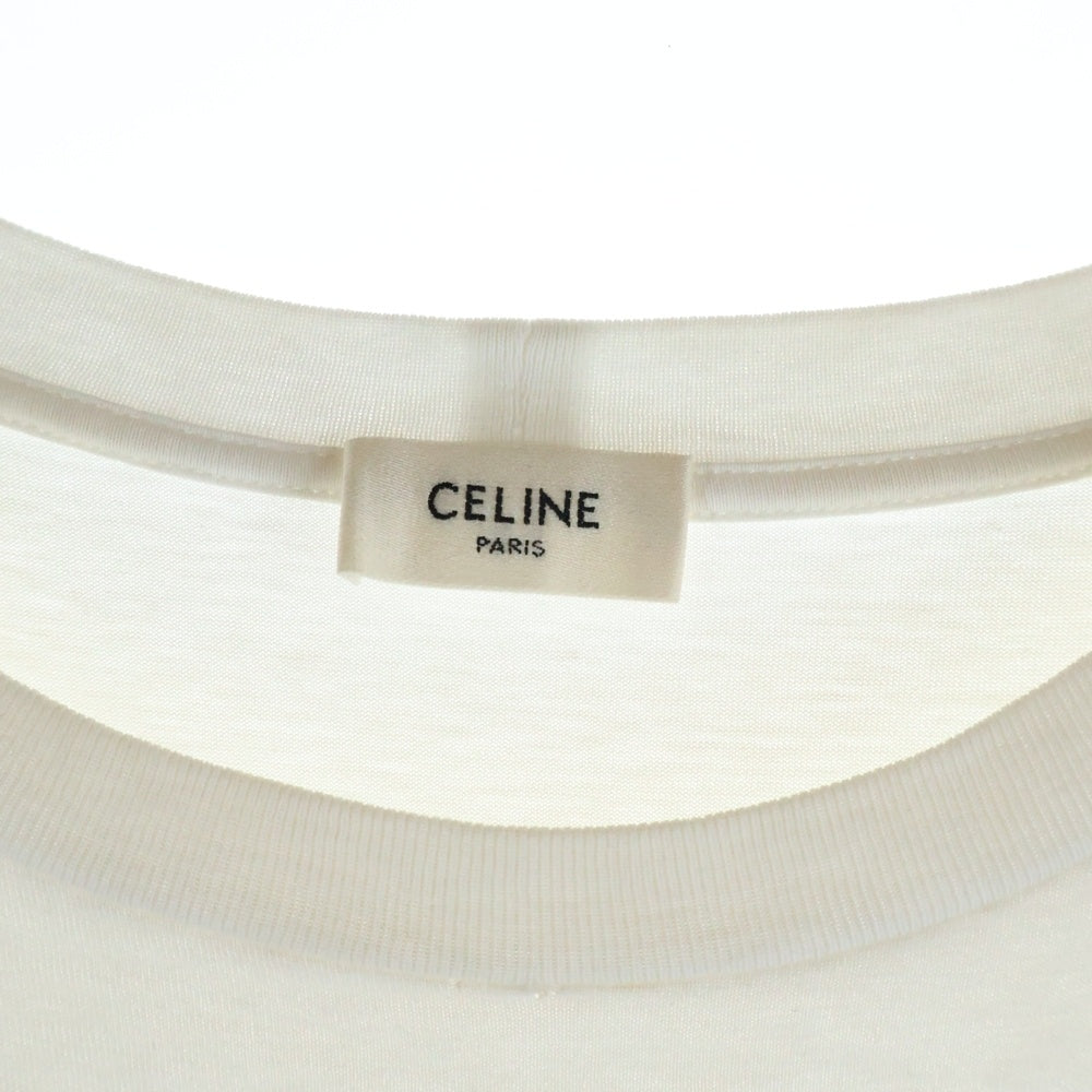CELINE(セリーヌ) 22AW LOOSE LOGO PRINT TEE フロントロゴ ルーズロゴプリント クルーネックTシャツ 2X681671Q ホワイト