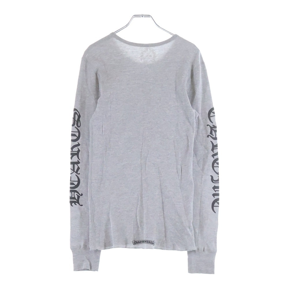 CHROME HEARTS(クロムハーツ) Thermal L S アームロゴプリントサーマル ロングスリーブ長袖Tシャツ グレー