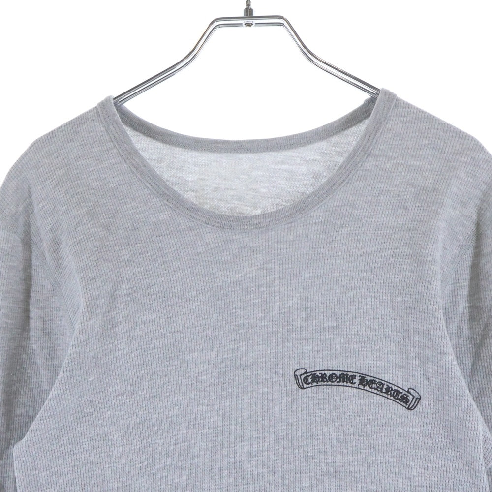 CHROME HEARTS(クロムハーツ) Thermal L S アームロゴプリントサーマル ロングスリーブ長袖Tシャツ グレー