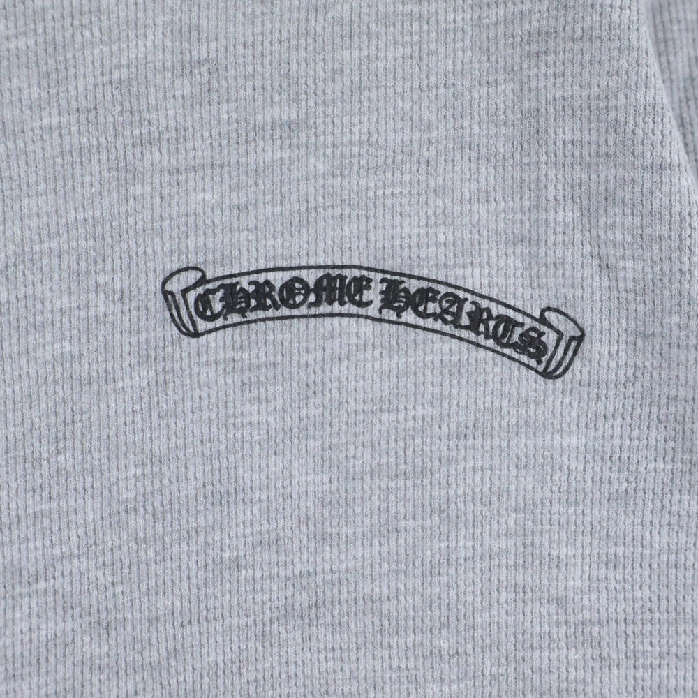 CHROME HEARTS(クロムハーツ) Thermal L S アームロゴプリントサーマル ロングスリーブ長袖Tシャツ グレー