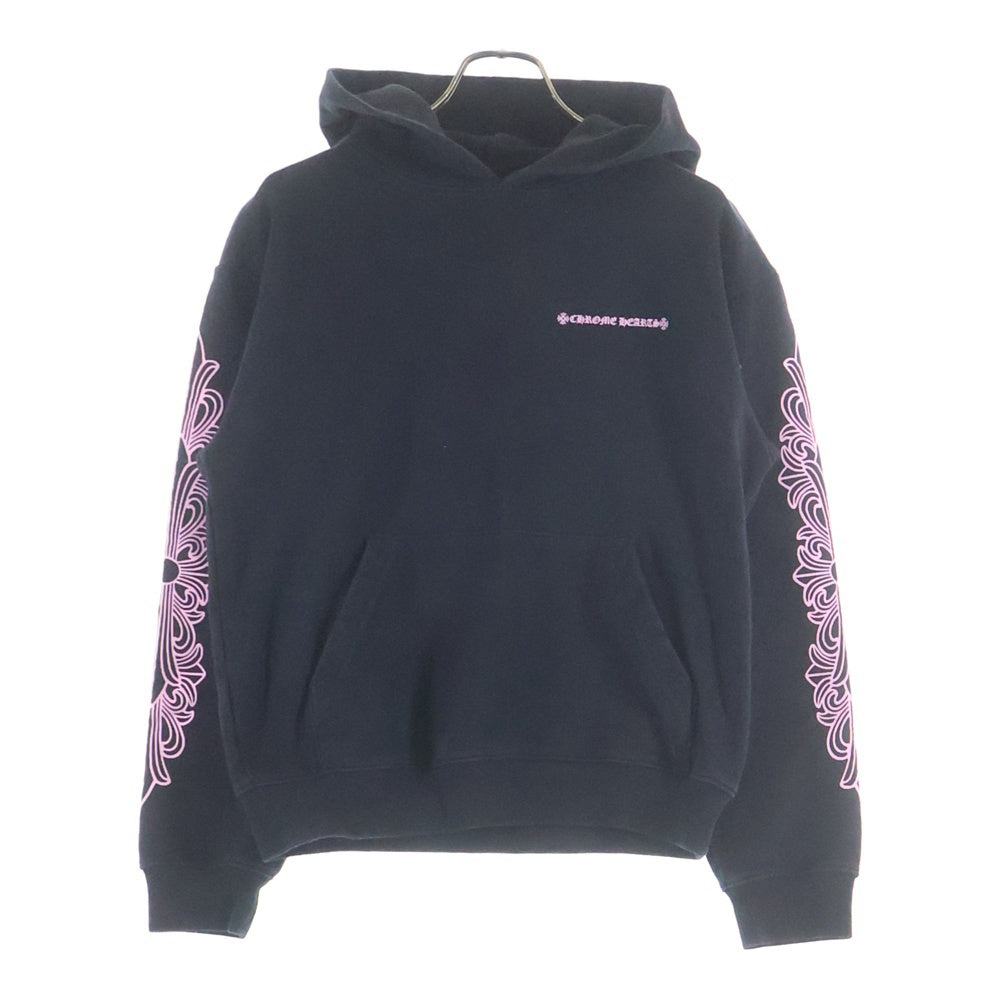 CHROME HEARTS(クロムハーツ) SWTSHRT PLVR バックアーチロゴプリント プルオーバーフーディパーカー ブラック