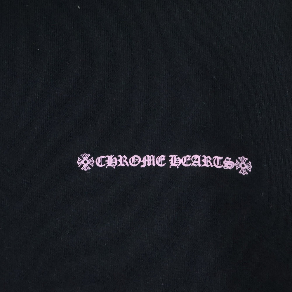 CHROME HEARTS(クロムハーツ) SWTSHRT PLVR バックアーチロゴプリント プルオーバーフーディパーカー ブラック