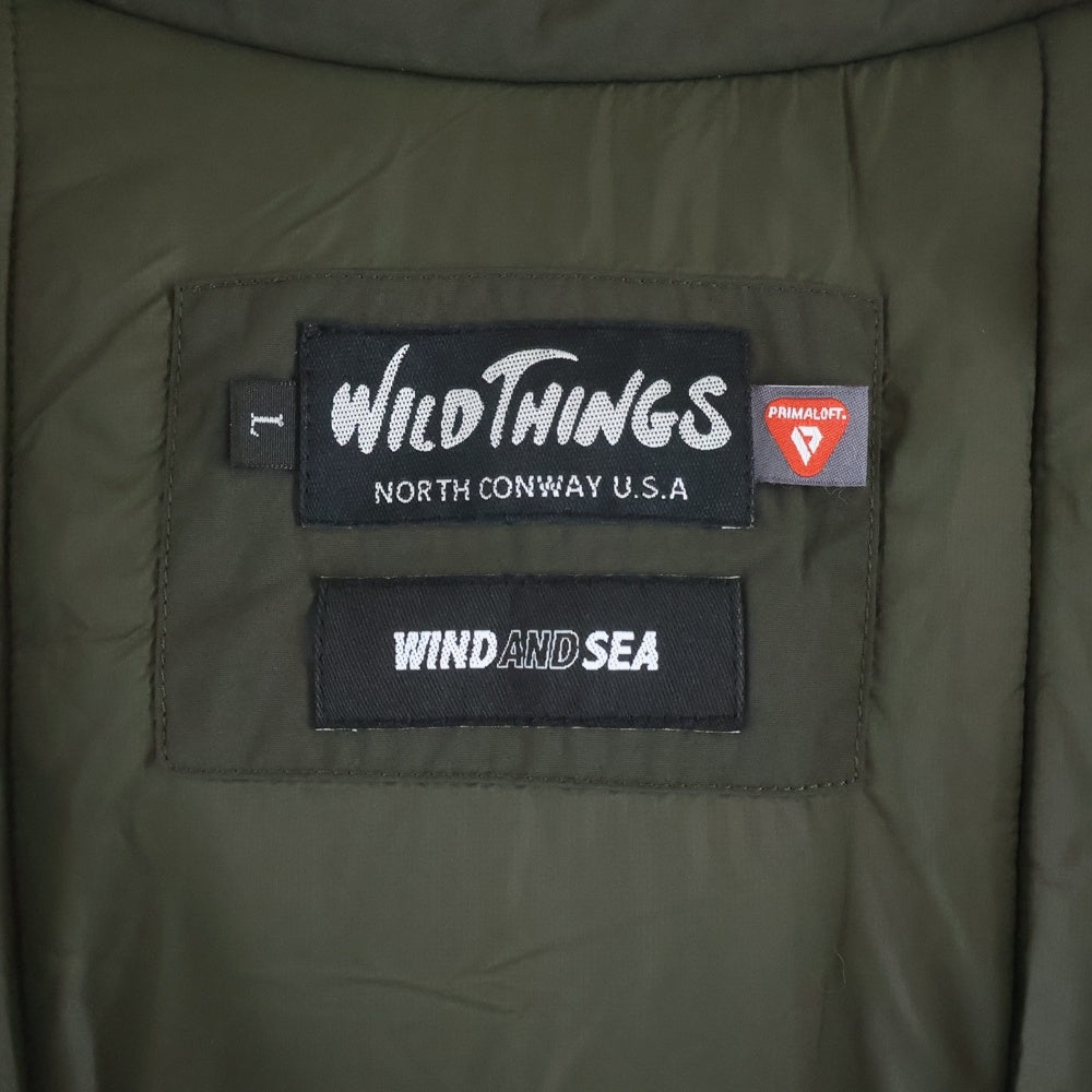 WIND AND SEA(ウィンダンシー) × WILDTHINGS READY PARKA ワイルドシングス ナイロン ダウンジャケット アウター カーキ WT22525SN-WAS