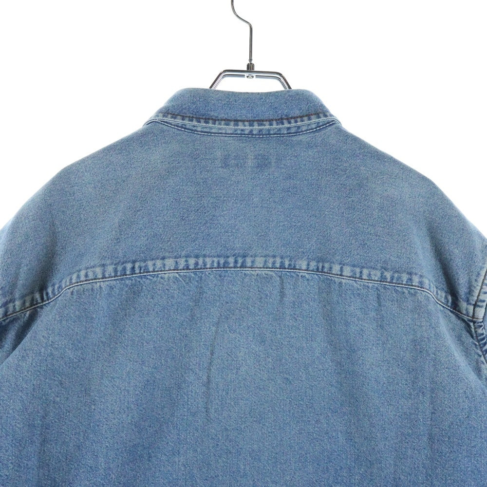 BALENCIAGA(バレンシアガ) 20SS ウォッシュ加工 ロゴ刺繍 デニムシャツ 600280 TYE24 インディゴ