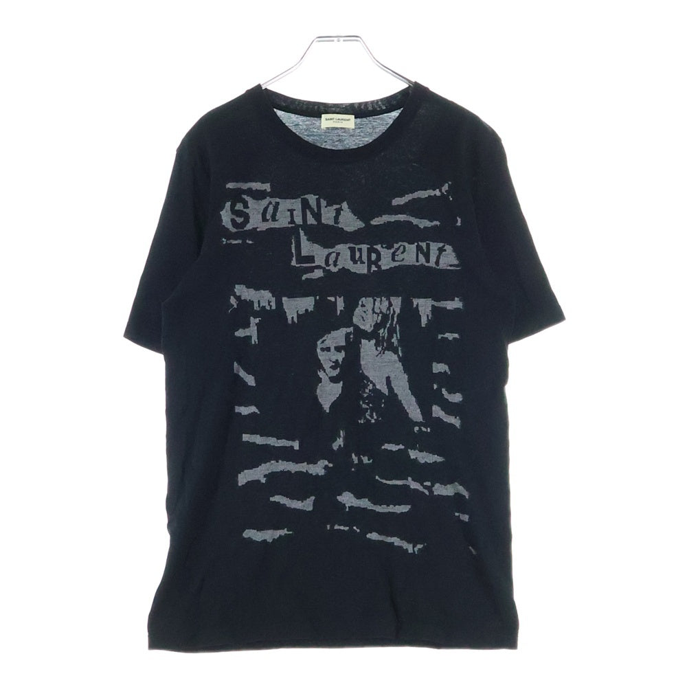 SAINT LAURENT PARIS(サンローランパリ) 19SS SEX PISTOLS セックス ピストルズ シドアンドナンシー プリント クルーネック半袖Tシャツカットソー ブラック 601548