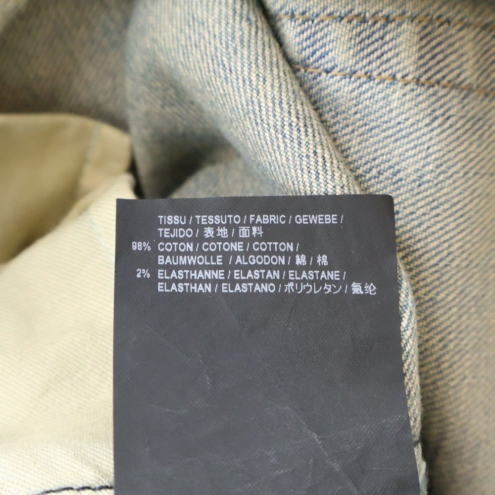 SAINT LAURENT PARIS(サンローランパリ) 16SS デストロイクラッシュ加工 ストレートデニムパンツ 391659 Y828K インディゴ