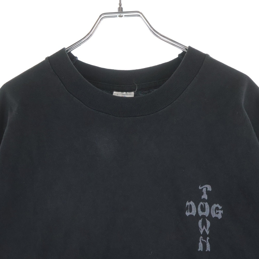 VINTAGE(ヴィンテージ) 90s DOGTOWN ドックタウン 裾袖シングル クルーネックTシャツ ブラック