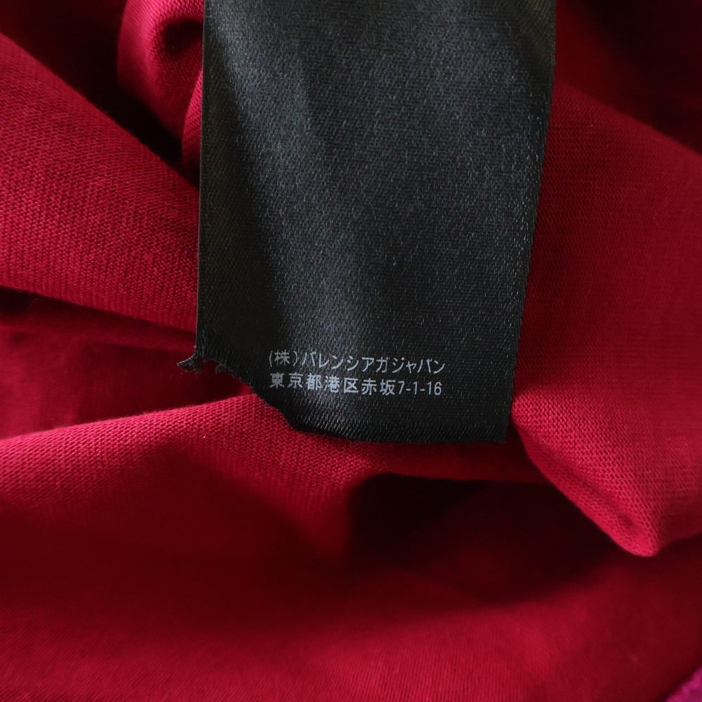 BALENCIAGA(バレンシアガ) Your Logo Here Hooded T-shirt レイヤード カットソーパーカー 578135 レッド/ピンク