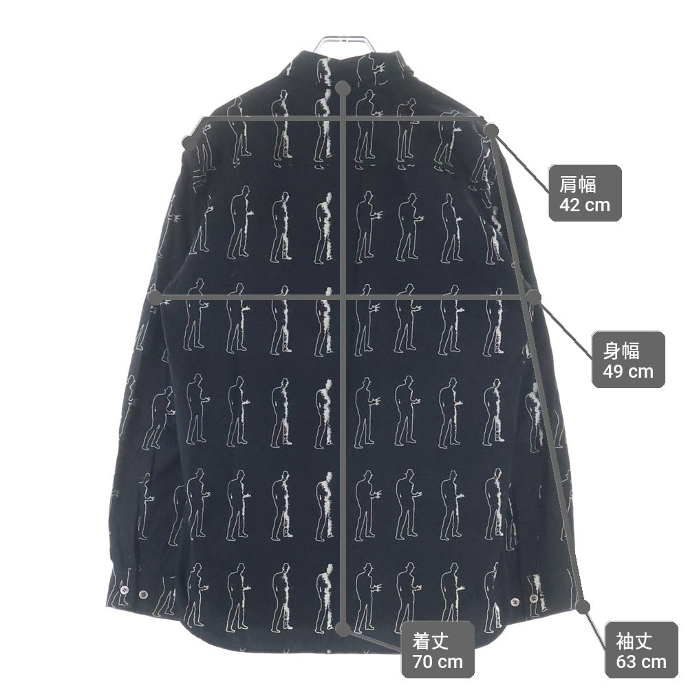 UNDERCOVERISM(アンダーカバイズム) 02AW 魔女期 フレディクルーガーシャツ M252 ブロード ロングスリーブシャツ ブラック
