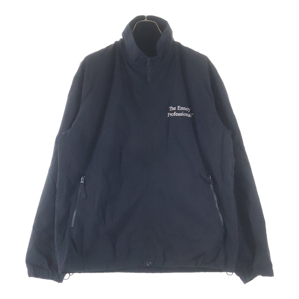 The Ennoy Professional(エンノイプロフェッショナル) 20SS Nylon Jacket ロゴ白刺繍 ナイロン SS20BRENJK01LV ナイロントラックジャケット ブラック