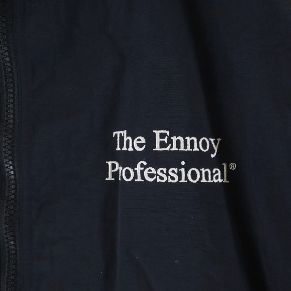 The Ennoy Professional(エンノイプロフェッショナル) 20SS Nylon Jacket ロゴ白刺繍 ナイロン SS20BRENJK01LV ナイロントラックジャケット ブラック
