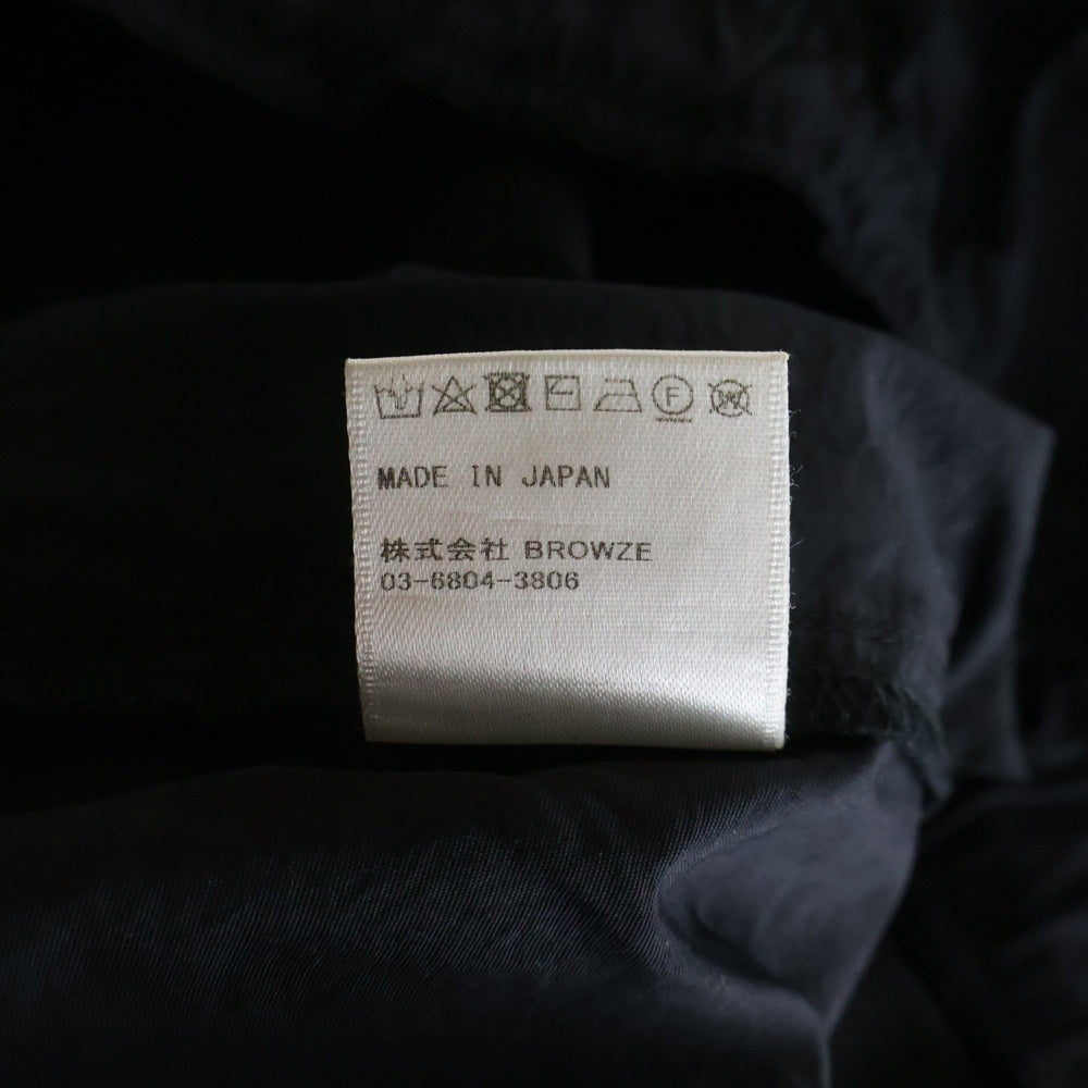 The Ennoy Professional(エンノイプロフェッショナル) 21SS Nylon Pant ロゴ白刺繍 ナイロン SS21BRENPT04LV ナイロンパンツ ブラック