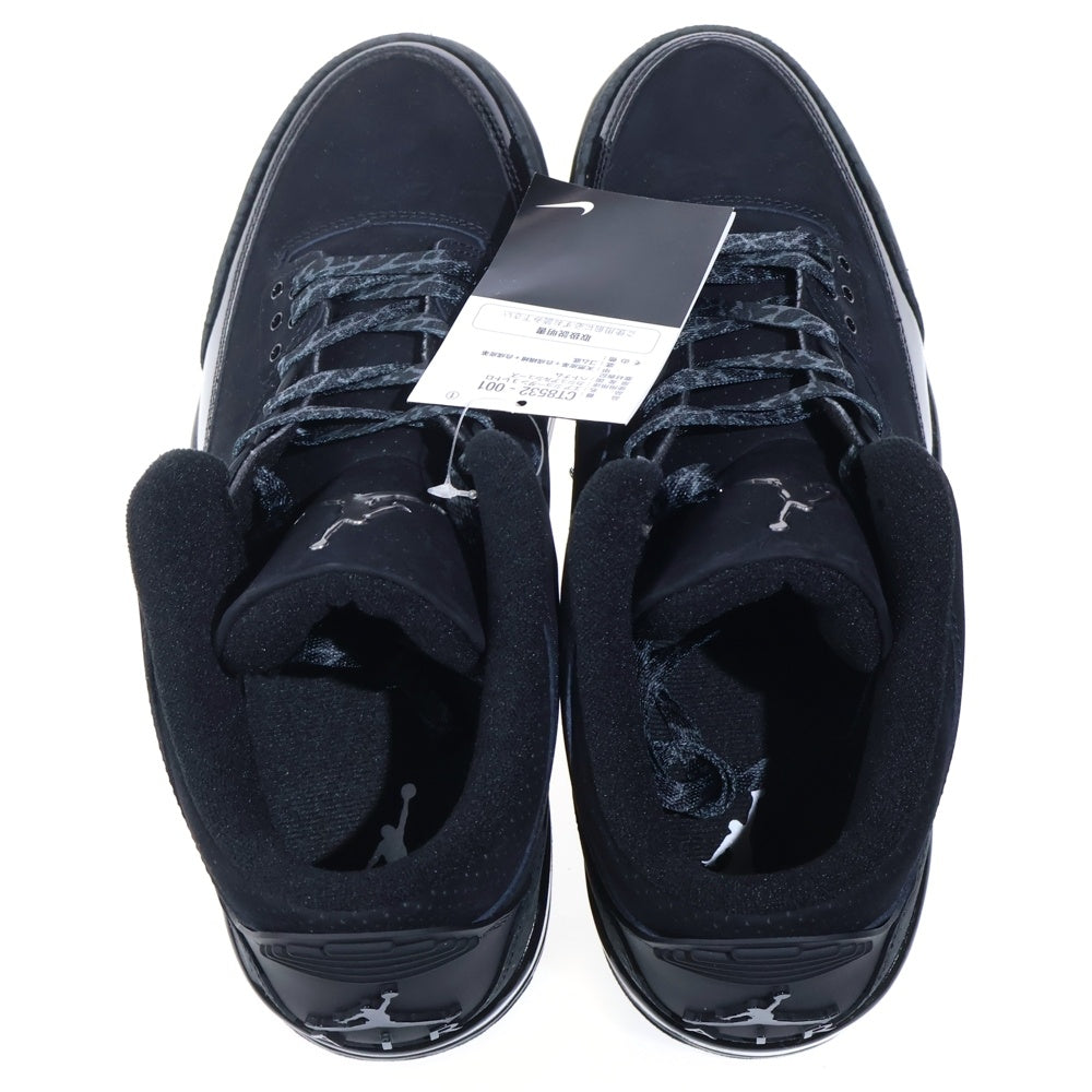 NIKE(ナイキ) Air Jordan 3 Retro Black Cat (2025) エアジョーダン 3 レトロ ブラックキャット ハイカットスニーカー US9.5/27.5cm CT8532-001