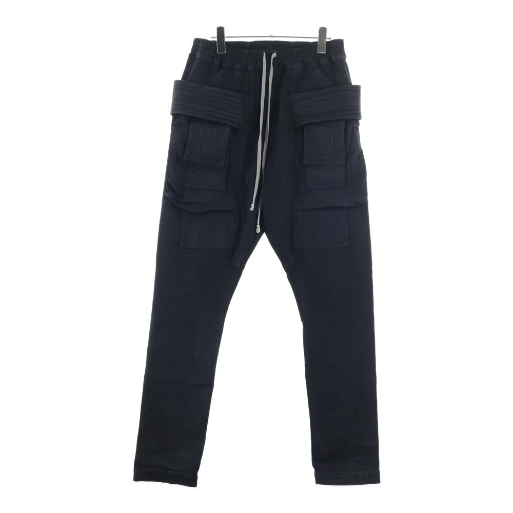 DRKSHDW(ダークシャドウ) CREATCH CARGO DRAWSTRING クリーチカーゴ ワックス加工 ドロスト カーゴパンツ ブラック