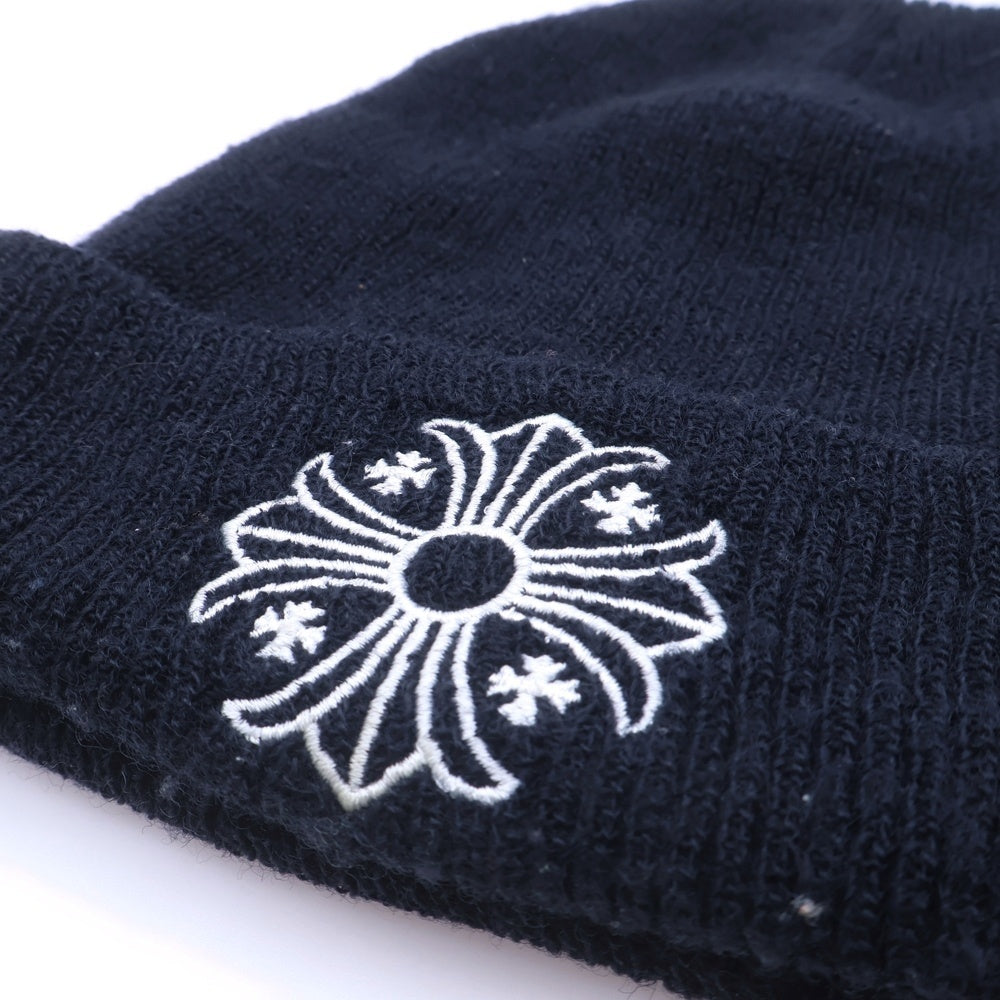 CHROME HEARTS(クロムハーツ) WOOL WATCH CAP FUCK YOU ウールワッチキャップ CHプラスファッキュー刺繍ビーニー帽子 ブラック