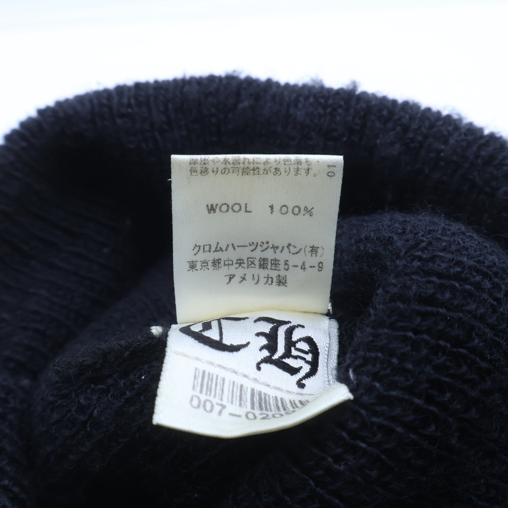 CHROME HEARTS(クロムハーツ) WOOL WATCH CAP FUCK YOU ウールワッチキャップ CHプラスファッキュー刺繍ビーニー帽子 ブラック