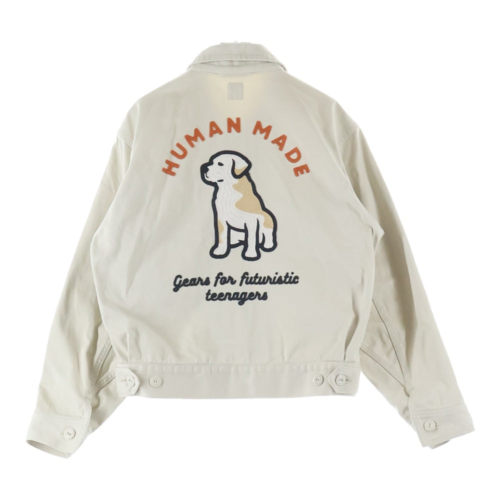 HUMAN MADE(ヒューマンメイド) 22SS Puppy Embroidered Work Jacket 犬刺繍 ハートボタン トラッカージャケット ベージュ