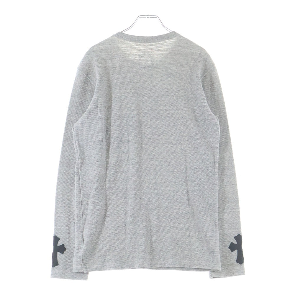 CHROME HEARTS(クロムハーツ) OLD サーマル ロングスリーブ クルーネック レザークロス グレー